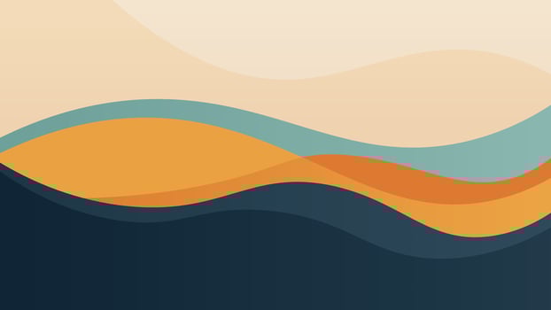 Modern Abstract Curve Wavy Layers Blue and Orange Background Illustration vector