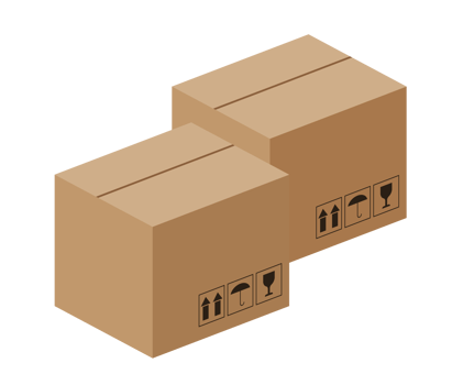 Simple Brown Box Illustration png
