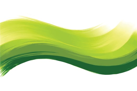 Elegant green flowing wave lines vector