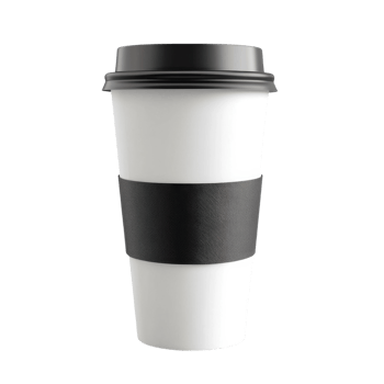 A coffee cup with a lid on transparent background png