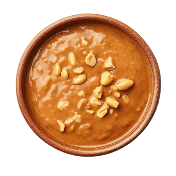 A bowl of peanut butter on transparent background png