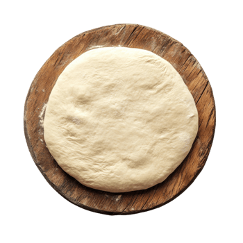 Dough on a wooden board on transparent background png