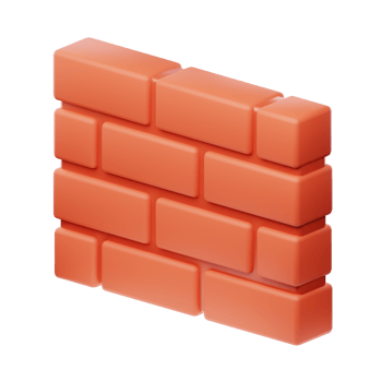 A brick wall with a red brick on it png