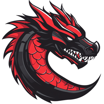 Red and Black Dragon Illustration png