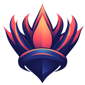 Abstract Illustration - Majestic Crown Emblem with Vibrant Hues png