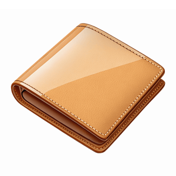 Stylish Brown Leather Wallet with Smooth Finish and Modern Design on Transparent Background png