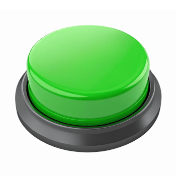 Shiny Green Round Push Button with Transparent Background for Digital Interfaces and Signage png