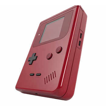 Red Retro Handheld Gaming Console with Transparent Background for Nostalgic Game Themes png