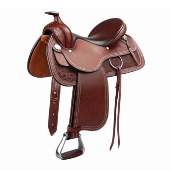 Elegant Western Saddle on Transparent Background Ideal for Equestrian Themed Designs png
