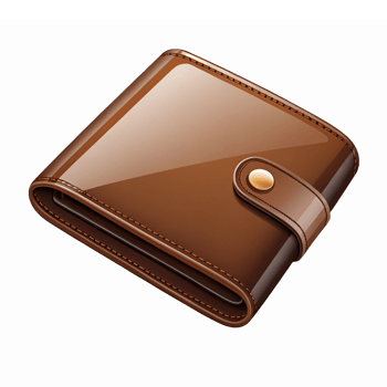 Stylish Brown Leather Wallet with Closure for Personal Finances and Fashion Accessories png