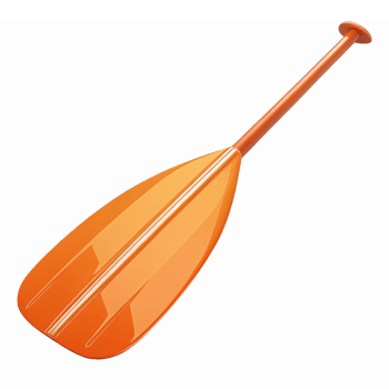 Vivid Orange Kayak Paddle with Ergonomic Grip Ideal for Water Sports and Outdoor Adventures png