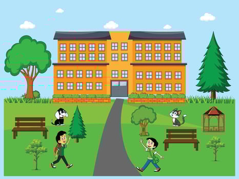 School design template art vector