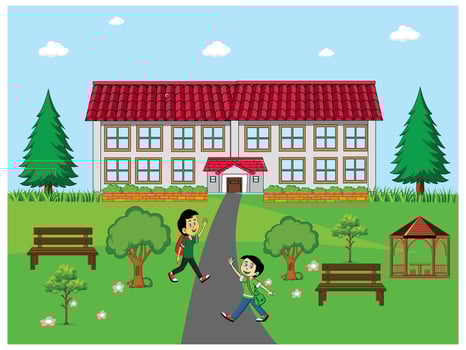 School design art template vector