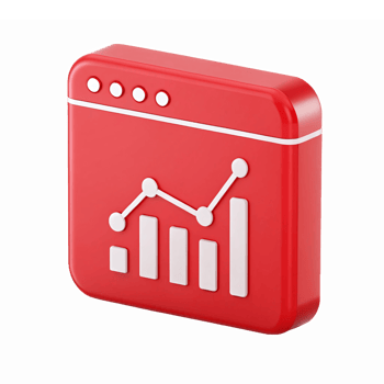 Red Data Analysis Featuring Bar Graph and Line Chart for Business Reporting and Analytics png
