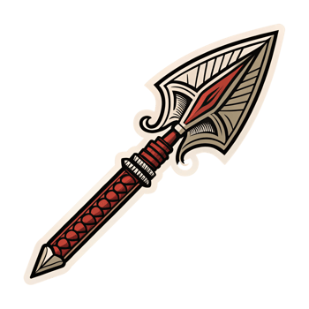 Intricate Vintage Spear Design for Historical Themes and Graphic Applications with Transparent Background png