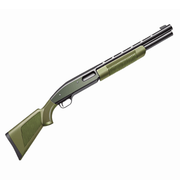Realistic of a Green Shotgun with Detailed Design and Transparent Background png