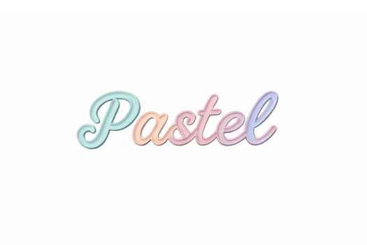 Pastel Lettering Design with Elegant Swirls and Rounded Edges in Soft Color Palette png