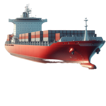 Red Cargo Ship png