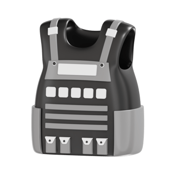 Realistic Bulletproof Vest Design for Military Use png
