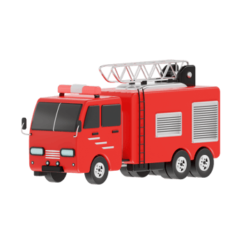 3D Fire Truck Model for Emergency Response png