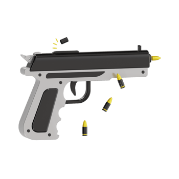3D Gun Model for Security and Protection png