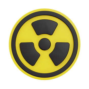 Realistic Radiation Icon for Hazardous Material Warning png
