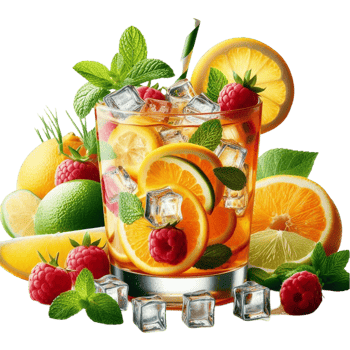 Mixed Fruit Juice and Citrus Splash png