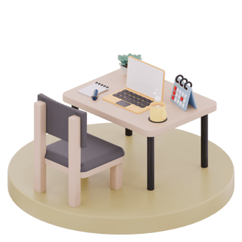 3D Home Office for Remote Work png