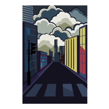 road for cars color illustration made by hand vector