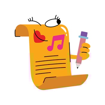 Song writer Sticker. Eps 10 file vector