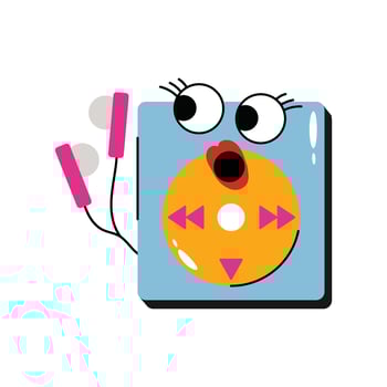 Music player vecto Colored r Sticker. Eps 10 file vector