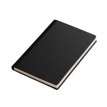 Sleek, minimalist notebook with smooth cover, ideal for capturing ideas or organizing thoughts, presented on plain backdrop png