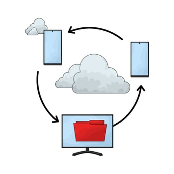 Online Backup Folders vector