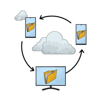 illustration of Data Backups vector