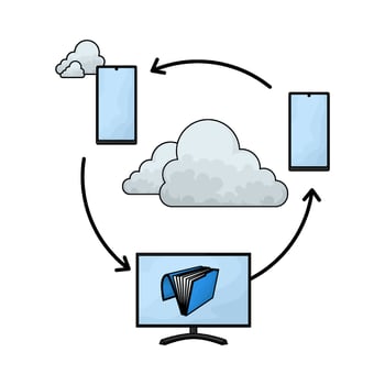 Data Backup illustration vector