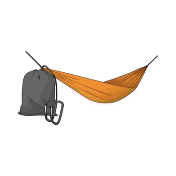 hammock and bag vector
