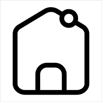 A new outline house icon on a white background vector