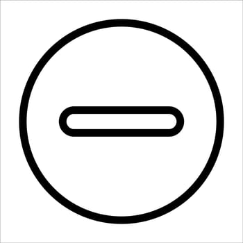A black and white icon of a line with a line through it vector