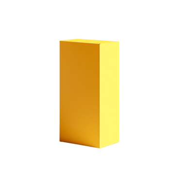 Elegant golden prism floating in ethereal space, a modern geometrical presentation, an eye-catching minimalist structure against isolation png
