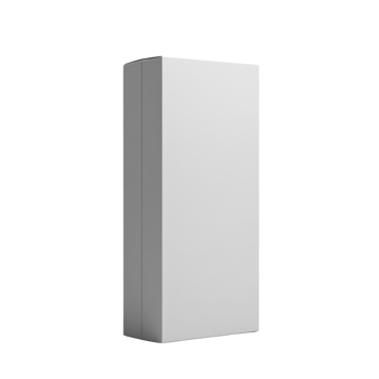 Geometric form presentation featuring a white rectangular prism in stark contrast against an area png