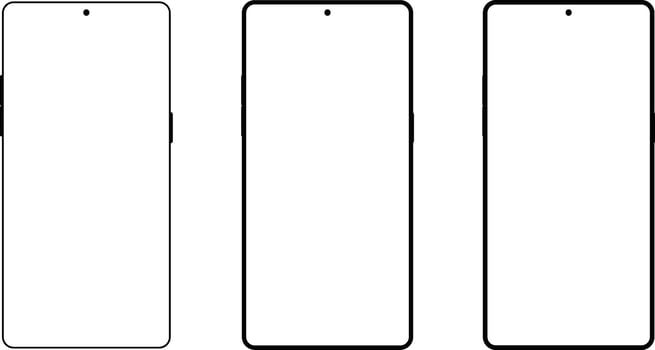 smartphone or mobile icon set. Responsive web design icons symbol. Digital device sign vector