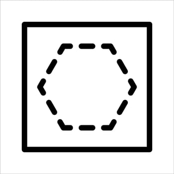 Hexagon icon illustration vector