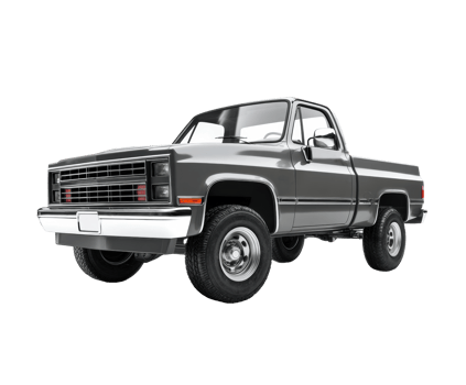Classic vintage pickup truck with a streamlined design for collection png