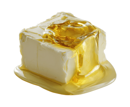 Melted butter with honey drizzle for culinary enjoyment png
