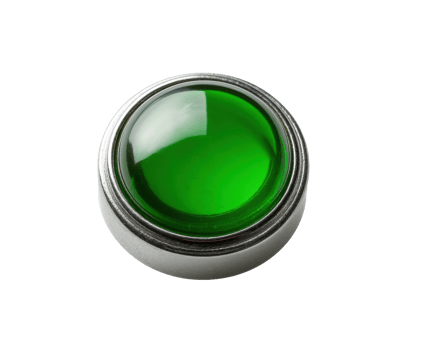 Green button for applications in design, technology and interfaces png