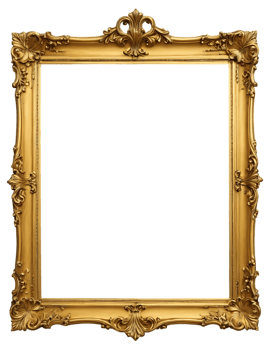 Gold frame transparent png