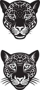 Tiger Head Silhouette Illustration vector
