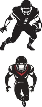 football player black vector