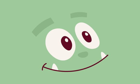 Cute Cartoon Monster Face Background vector