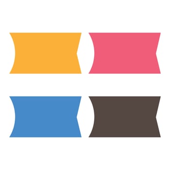 set of origami paper banners, stickers, and labels for web design templates vector